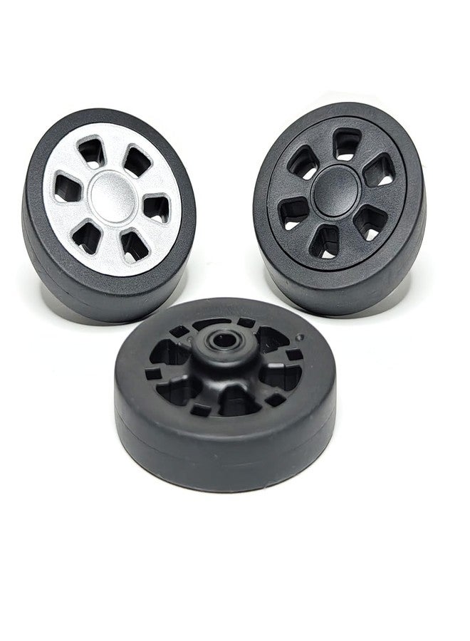 FSATNDE Suitcase Spinner Replacement Set of 8PC 60mm Rubber Wheels & 2Size Axles Mute Flexible Smooth for Damaged Luggage Trolley Caster Repair - Image 4